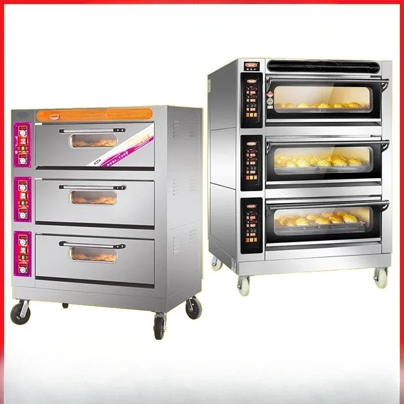 Electric oven commercial large capacity one layer two layer three layer pizza   gas   commercial bread