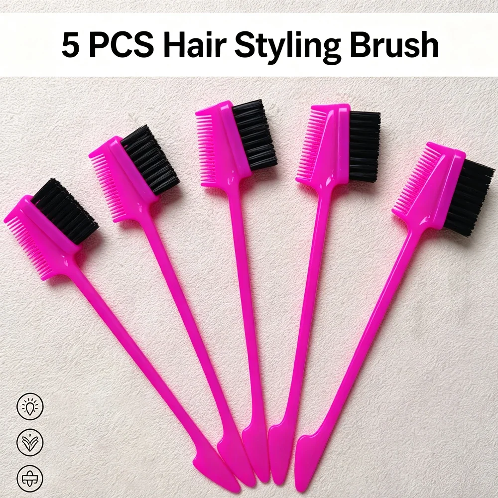 1/2/3/4/5/10P edge control brush comb 3-in-1 Hair Styling Tool Hair Brush Salon Professional Accessories for Real Hair Wigs