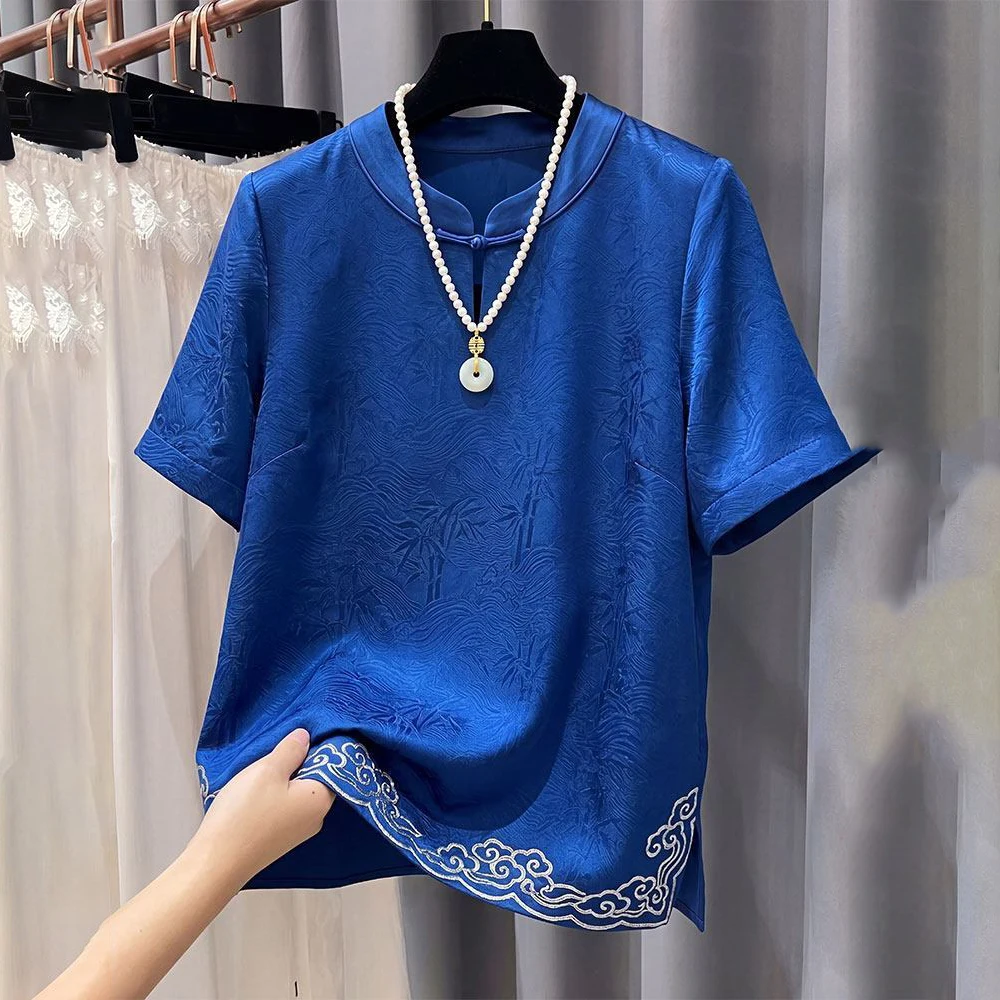 new Chinese style wear unique exquisite high-end beautiful short-sleeved top women's 2026 summer new women's clothing