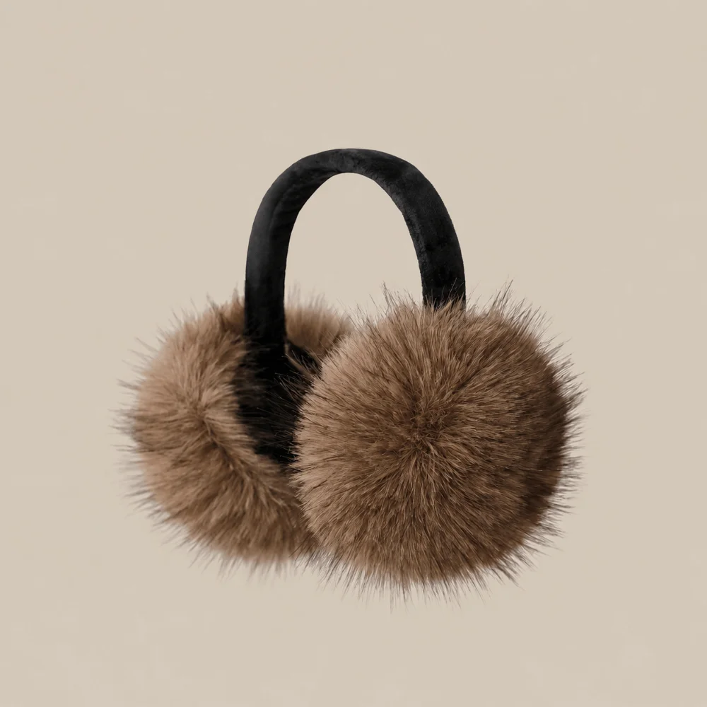 Fashion Warm Winter Earmuffs Faux Fur Folding Earmuffs Portable Soft Earflap Protection for Men Women