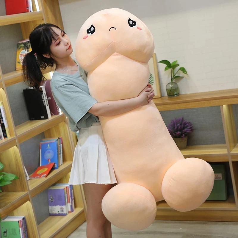 Giant Long Pillow Lifelike Penis Plush Toy Stuffed Dick Trick Doll Real-life Penis Plush Pillow Sexy Toy Gift For Lovers