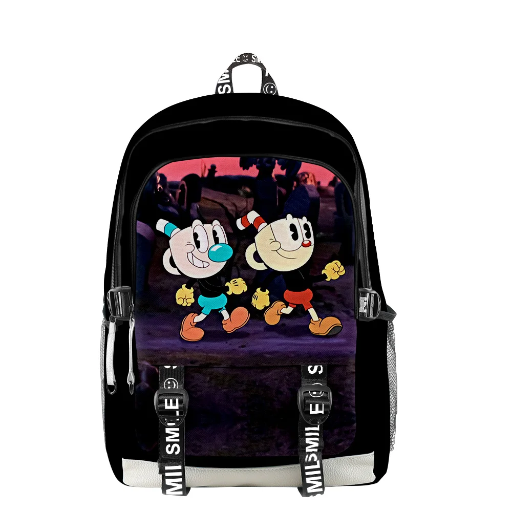 The Cuphead Show Cartoon 2024 New Zipper Backpack School Bag Unique Daypack Traval Bag Oxford Cloth boy Backpack