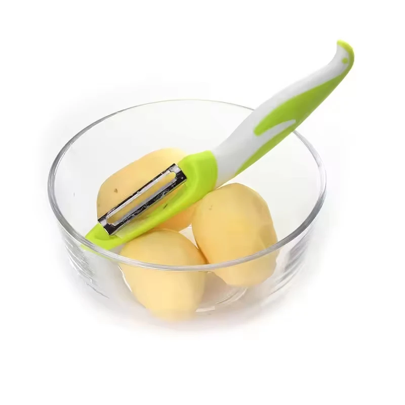 Portable peeler, scraper, kitchen and household use, stainless steel potato peeler, melon slicer image 4
