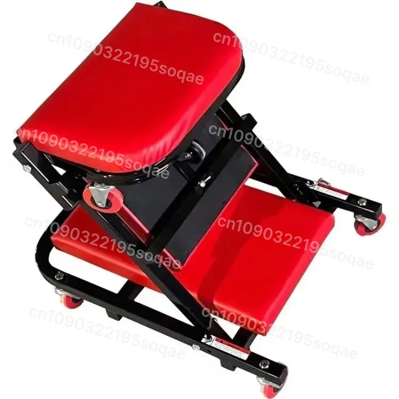 

Heavy Duty Folding Mechanic Stool, 2-in-1 Rolling Creeper and Work Seat, 500lbs Capacity Garage Creeper with Wheels