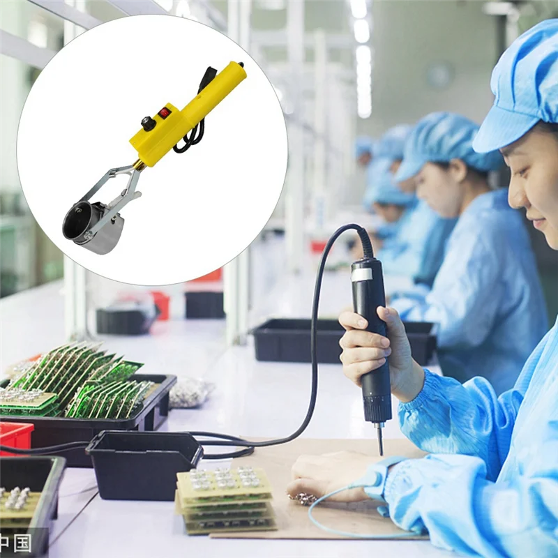 ABNM 500W Tin Melting Solder Pot Handheld Soldering Repair Furnace Adjustable Temperature Desoldering Pot Tool EU Plug Easy Inst