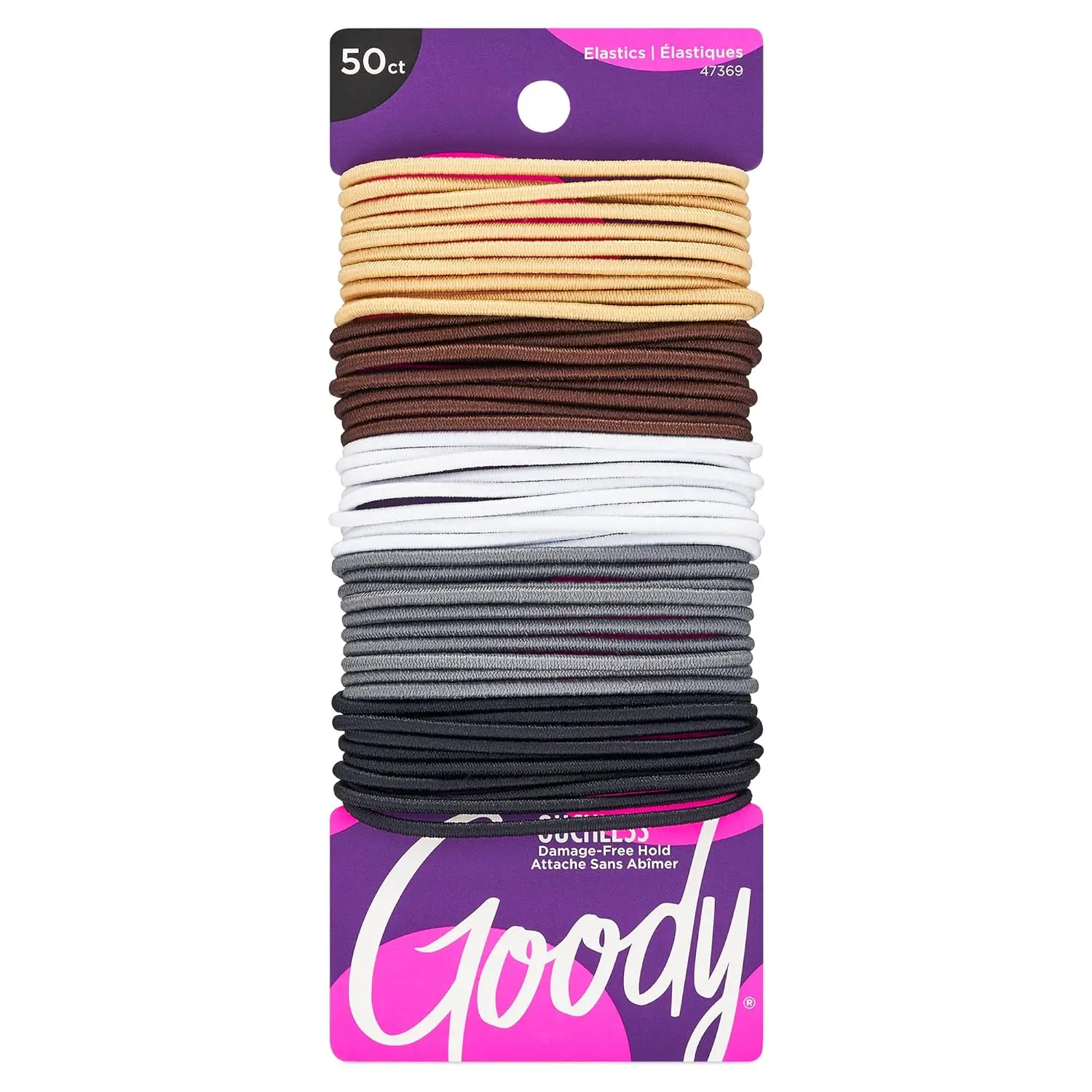

Braided Hair Elastics, 2mm Thick, Pack of 50, Flexible & Durable