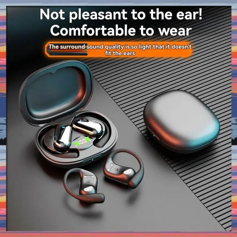 AC18(Guaranteed) AI Translation Earbuds BT 5.3 With Ear Hook Translator Headphones Open Ear Headphones For Running Fitness Learn