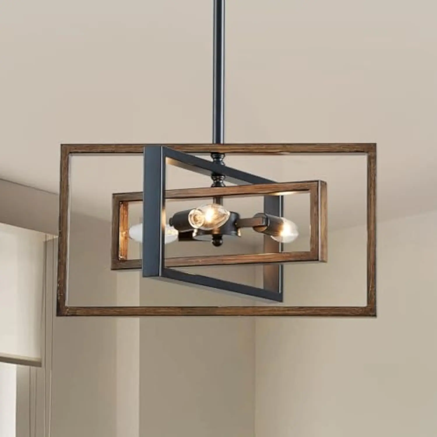 

Люстра в фермерском доме для столовой, 3-световый черный и полузаподлицо, потолочный светильник для спальни, гостиной, кухни I