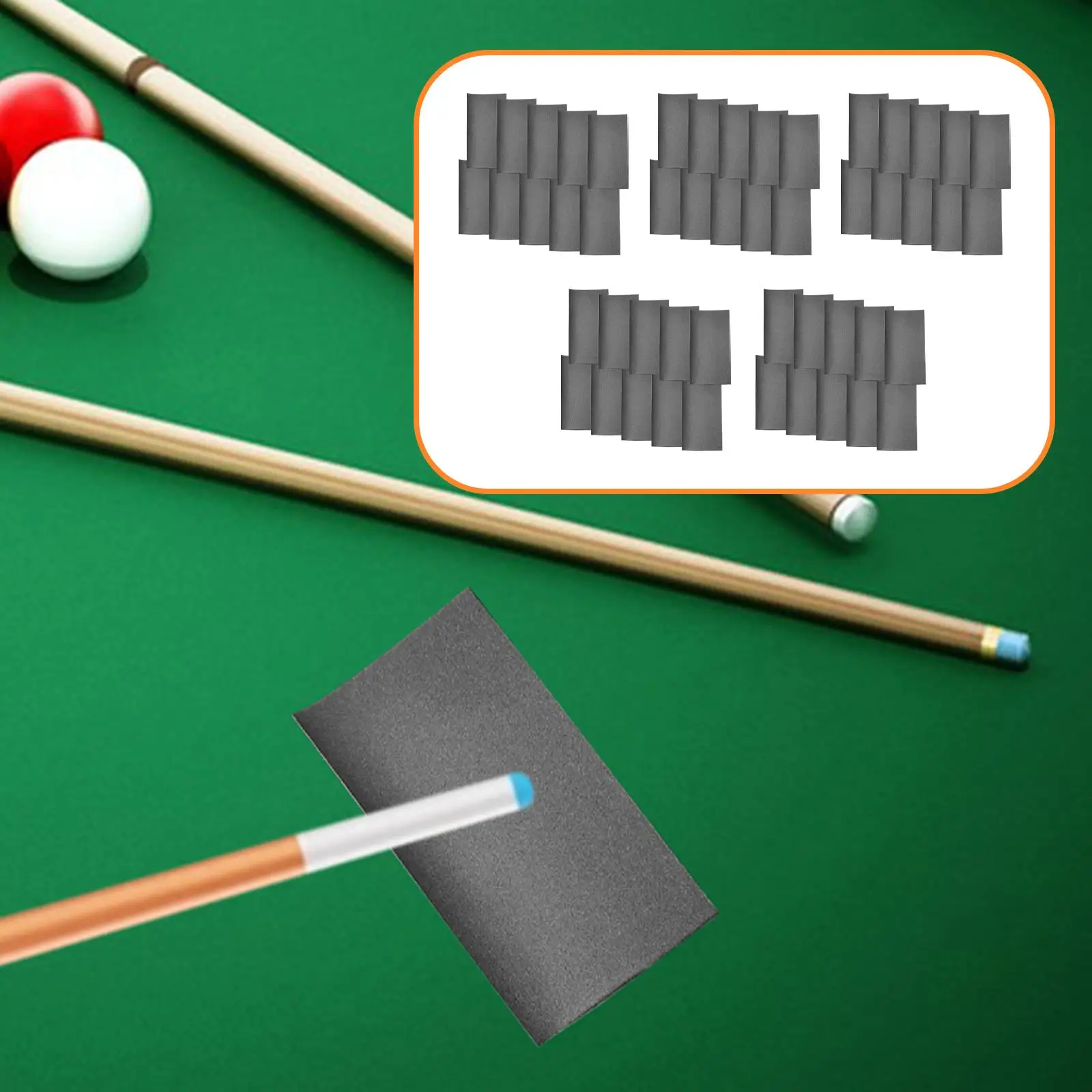 

10x Billiard Cue Polishing Papers, Multipurpose, Maintenance Care Tools Sanding Sheets, Pool Pole Polisher Billiard Accessories
