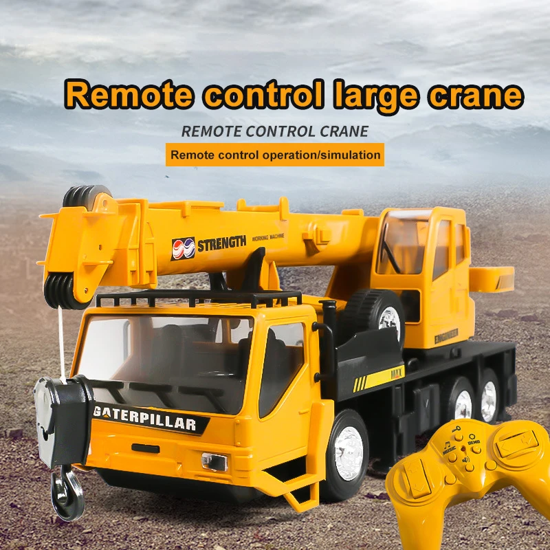 Rc Toys For Kids Lift Construction Engineering Simulate Crane Model Trucks Car Remote Control Alloy Transporter Children Toys