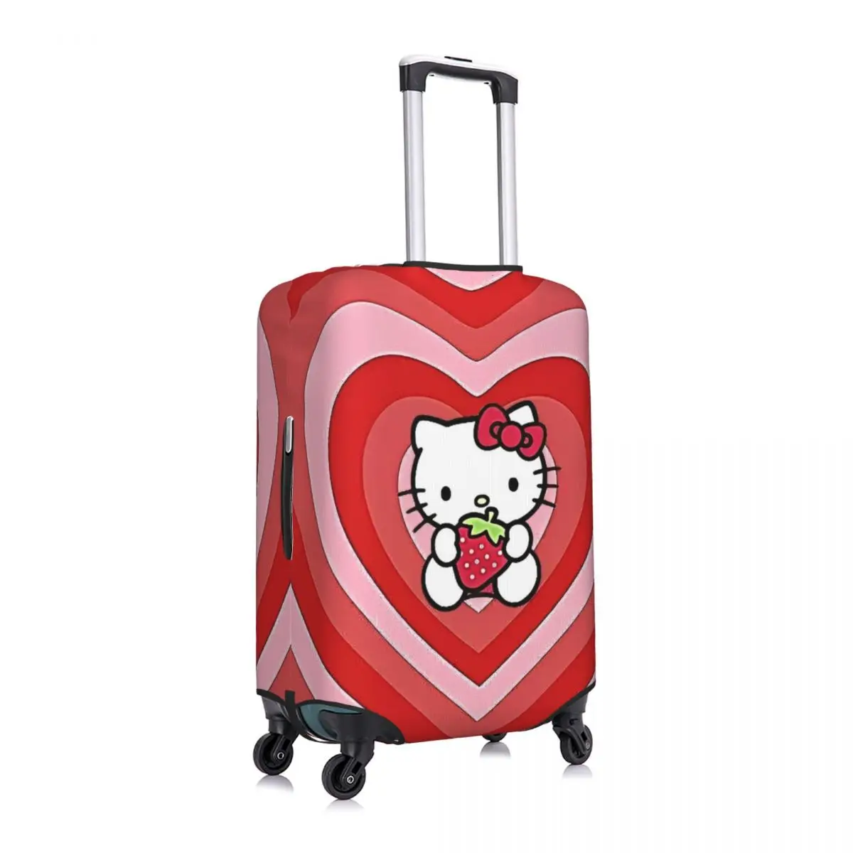 MINISO Hello Kitty Cinnamoroll Kuromi Heart Suitcase Cover Travel Protector Holiday Strectch Luggage Accesories