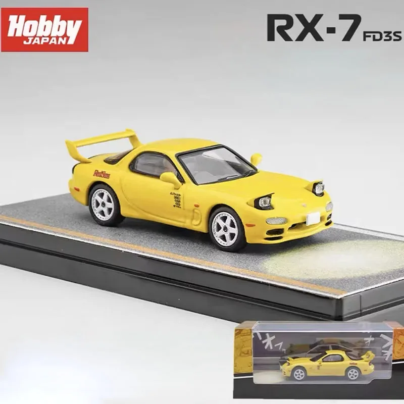 Hobby Japan Diecast Alloy 1: 64 RX-7 FD3S RED SUNS Car Model Classics Adult Souvenir Gift Static Display