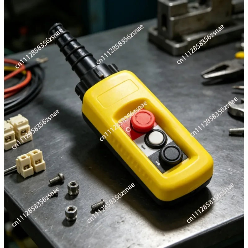 XAC‑A2913 Waterproof Pendant Hoist Control Handle, 2‑Button Two‑Speed Hand Push Button Switch for Electric Hoist