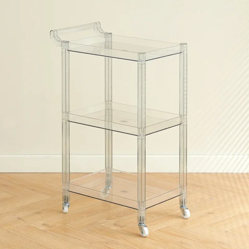 

Organizer Cart With Wheels Hairdresser Trolley Rollers Storage Manicure Support Auxiliary Eyelash Barber Beauty Salon Tool Car