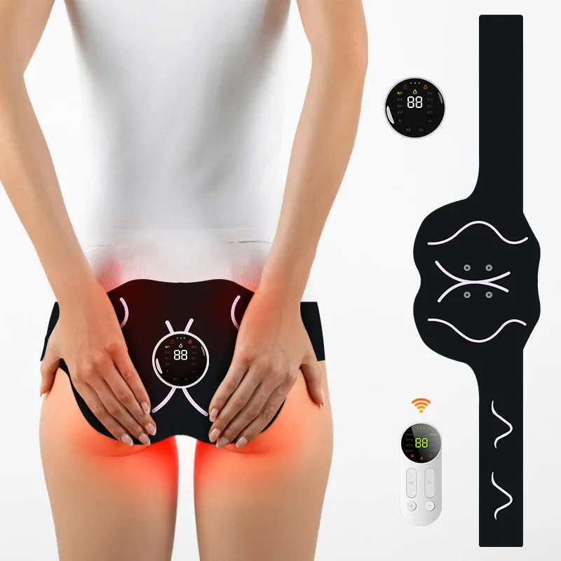 

EMS Wireless Butt Lift Trainer - Auto-Adhesive Gel-Free Hip Shaper Massager for Home Use Sensitive Skin