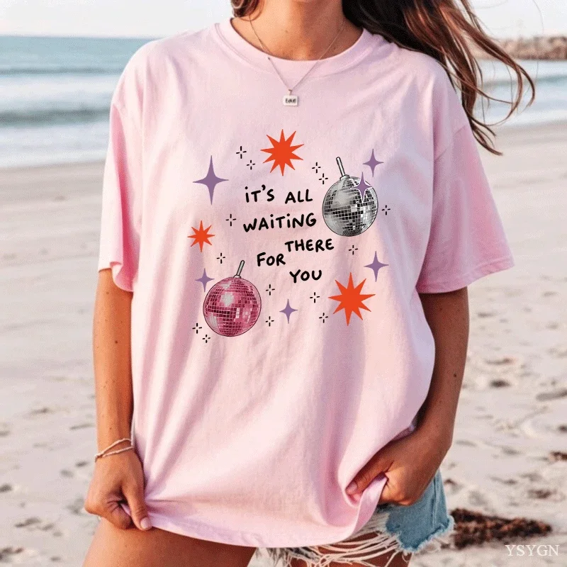 It's All Waiting There for You Tee Shirt Kiss Disco Concert T Shirt Men Women Casual Round Neck Short Sleeve Graphic T Shirts