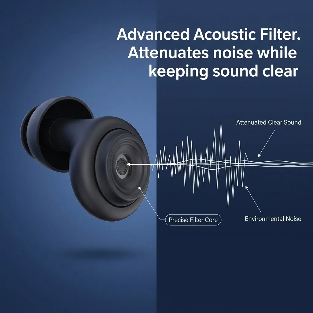 Motorcycle Silicone Noise-Reducing Earplugs, Comfortable Reusable Windproof Noise-Blocking with Storage Case, Riding Accessories