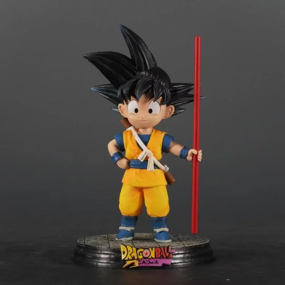 

Anime Dragon Ball Super Saiyan Son Goku GK Q Ver Holding Stick PVC Action Figure Collectible Model Doll Toy 17CM
