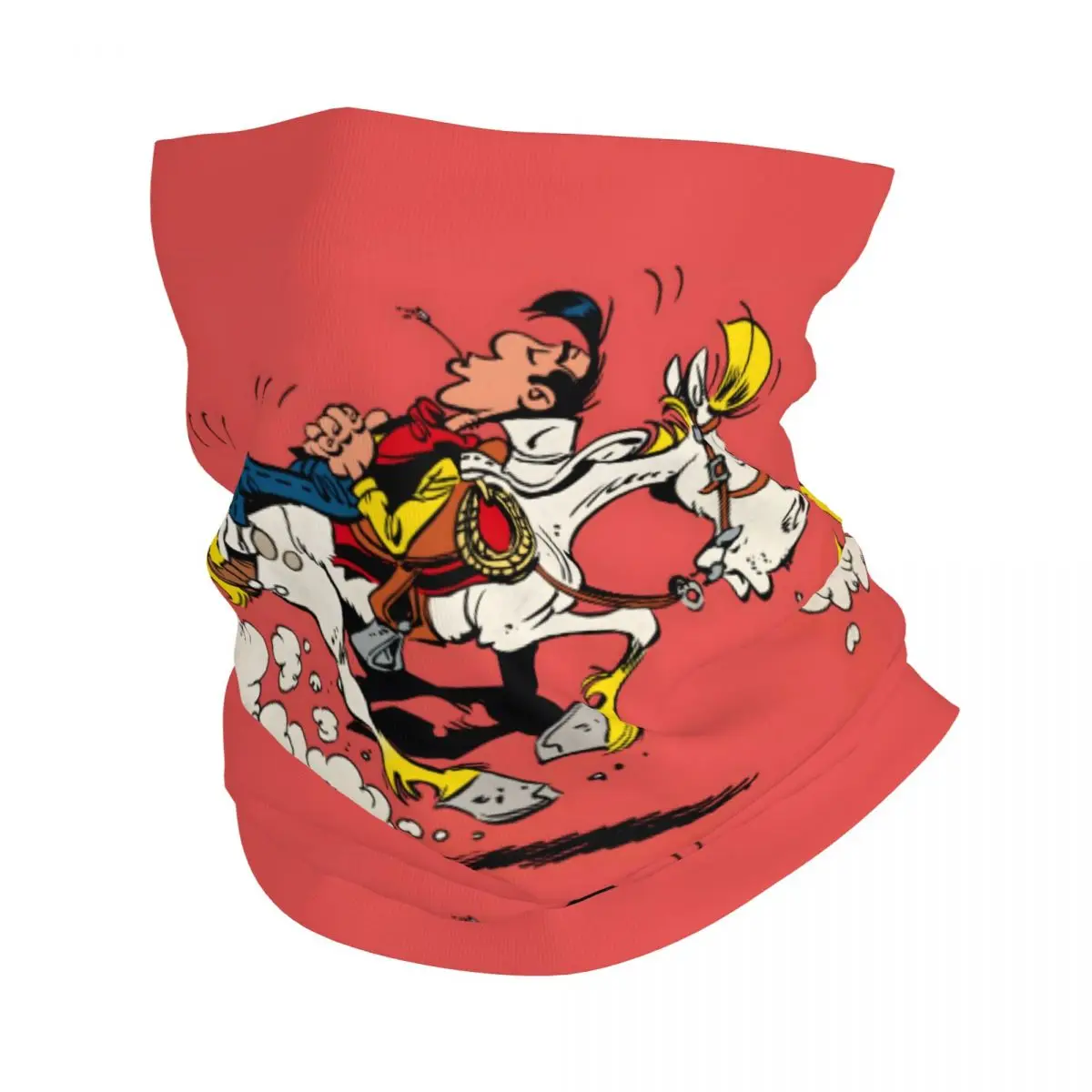 Lucky Luke (10)-Bandana para el cuello, bufanda blanca multiusos, sombreros de pesca, Unisex, adultos, Invierno