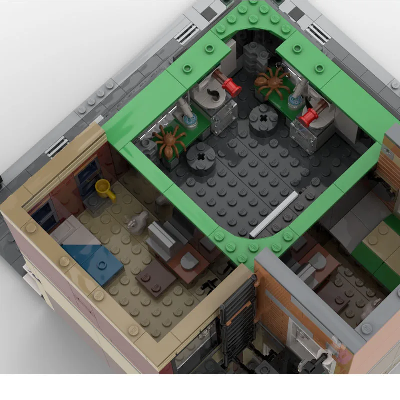 MOC-237263 عرض الشارع برج Oscorp بنة نموذج الطوب تجميع اللعب هدية هدية للكبار بناء الهدايا الإبداعية #6