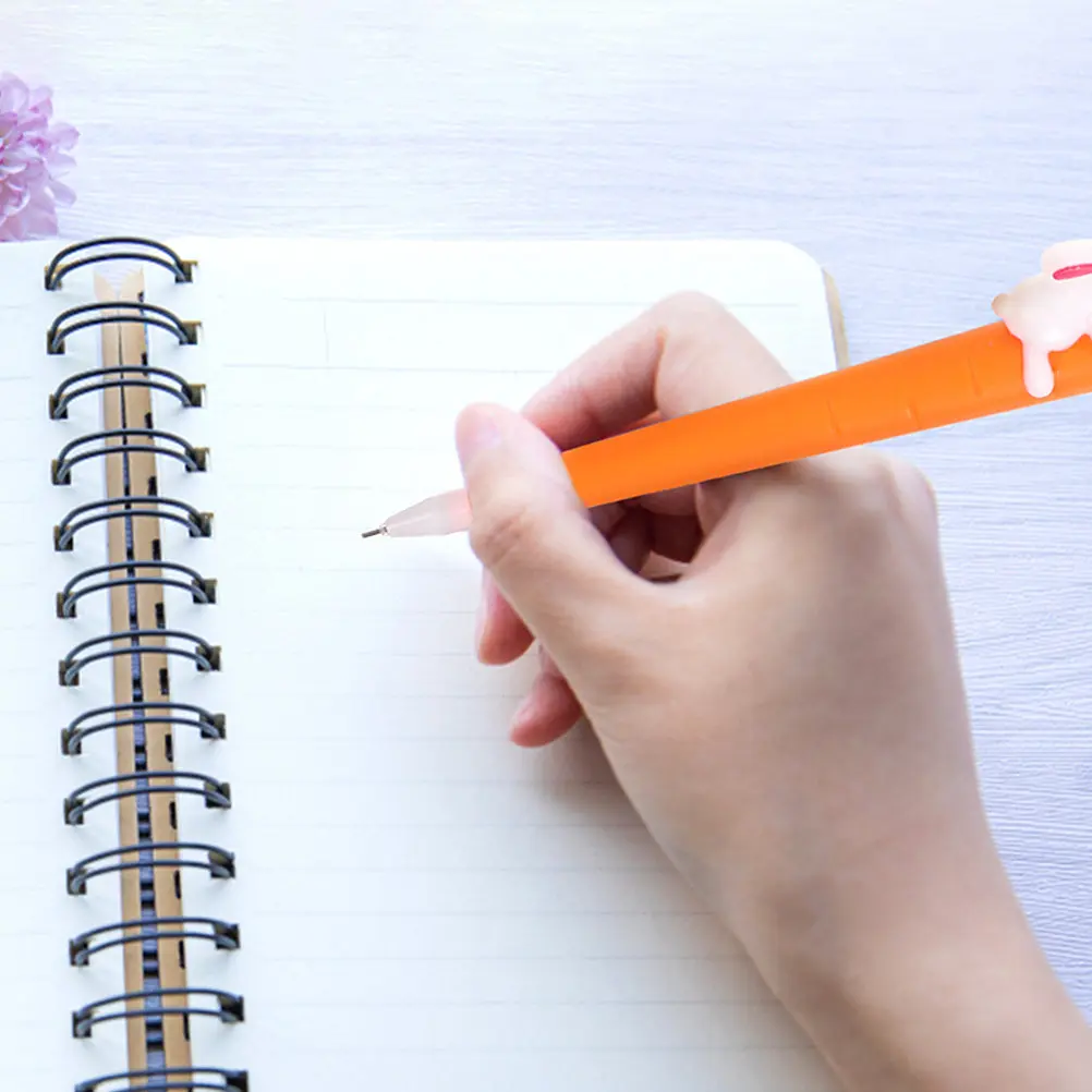 

10Pcs Adorable Carrot Bunny Gel Pen Kawaii Cartoon Design Comfortable Grip Smooth Flow Ink for Note Taking Birthday Gift