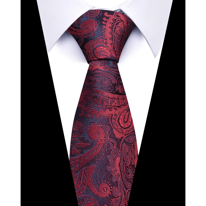 2023 New Style Wholesale Silk 7.5 cm Tie Gravatas Necktie Suit Accessories Men Red Solid Fit Business Wedding Workplace