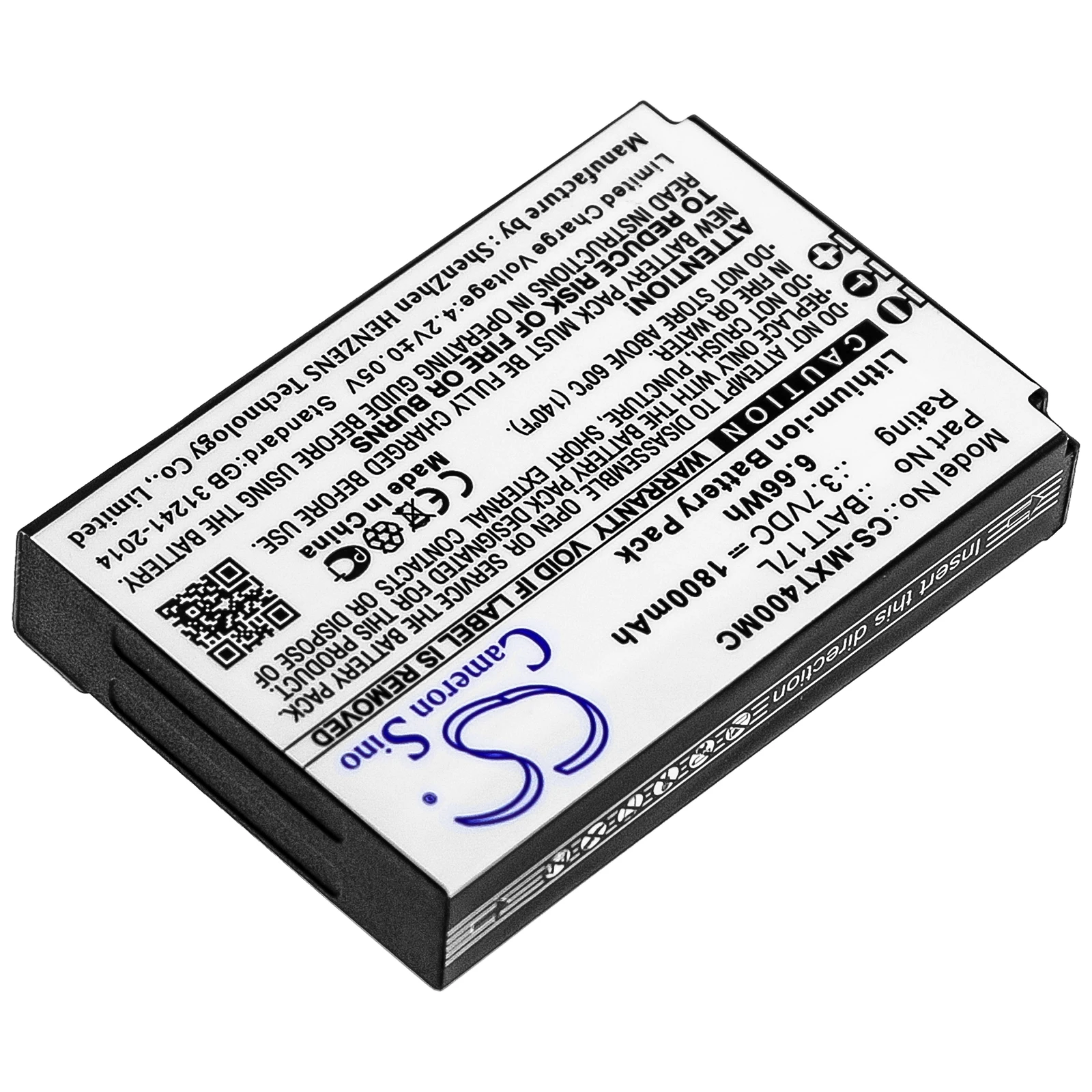 Cameron Sino Camera Battery for Midland BATT17L XTC400  XTC450 -1800mAh / 6.66Wh