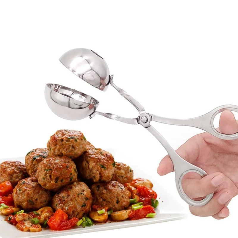 

3.8CM/4.5CM Rice-meat Making Device Stainless Steel Clamp Mold DIY Shrimp Balls Float Kitchen Tool Pelletizer Meatball Maker