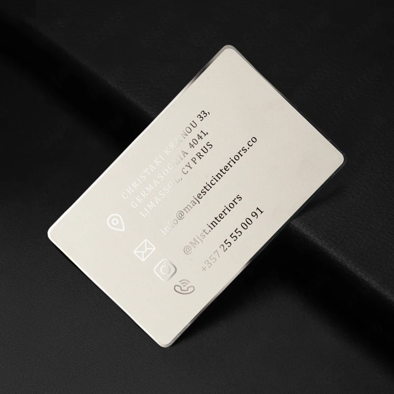 Customized query Custom Single-Sided Double-Sided Engraved Metal Cards Nfc Social Media Digital Business Cards Gift Blank Metal