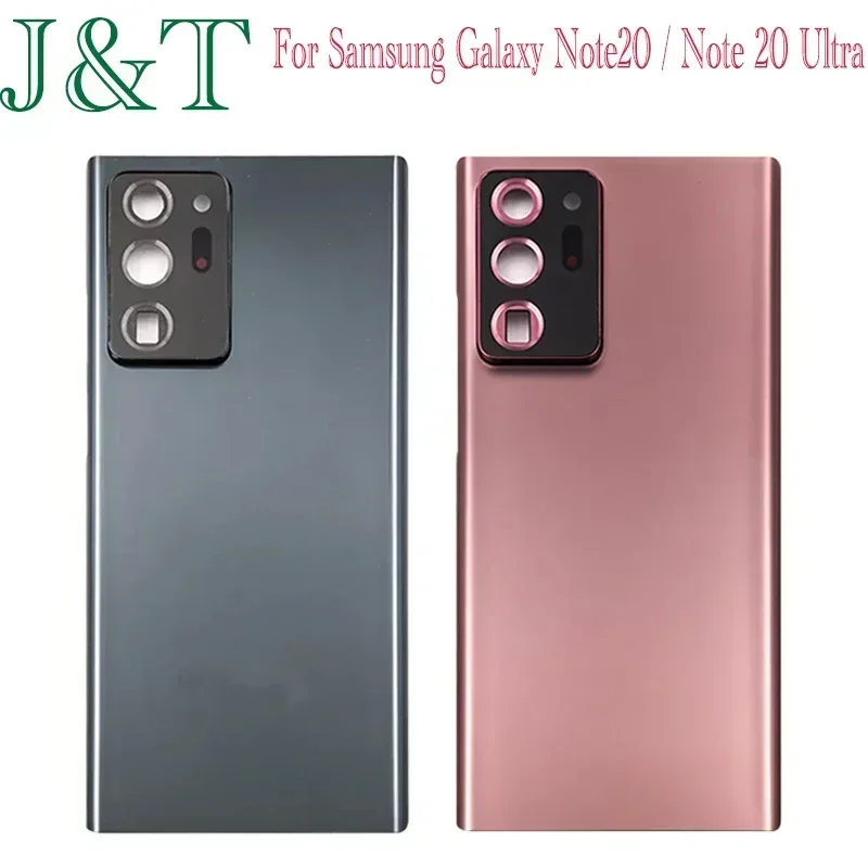 New For Samsung Galaxy Note20 / Note 20 Ultra N980 Battery Back Cover Glass Panel Rear Door Glass Housing Case Adhesive Replace