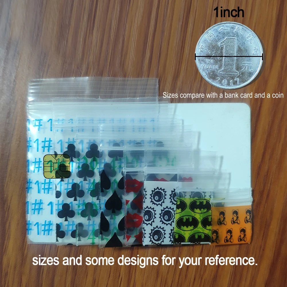 Small Plastic Bags Ziplock Mini Baggies Poly Zipper Lock Bags for Candy Jewelry Piece Pill Storage Drop Ship