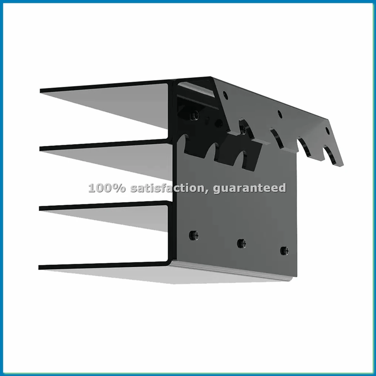 

Keyboard Mouse Desktop Organizer Acrylic 3 Tier Stand Frame Shelf Keyboard Storage Tool for Study Room Exhibition Black-ABWO