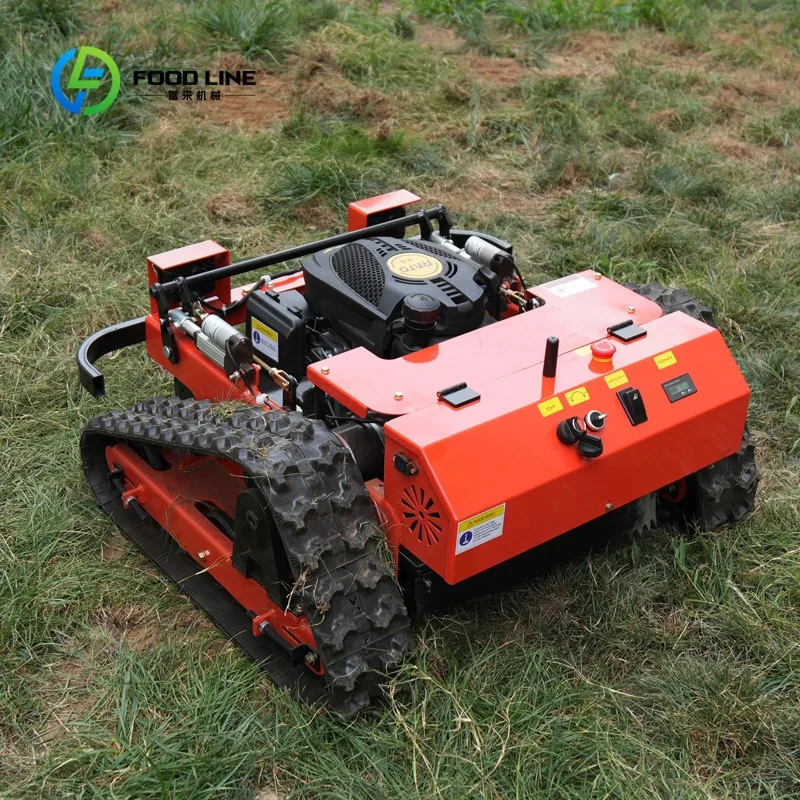 Track Lawn Mower All Terrain Self-Propelled Electric Garden Crawler Mower Heavy Duty Grass Cutting Machine