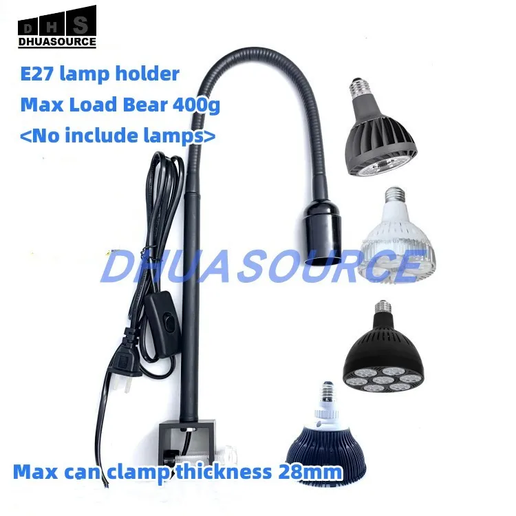 DIY E27 Lamp Holder, LED Aquarium Clamp, Fish Tank Clip, Grow Light Clamp, Coral Light Stand