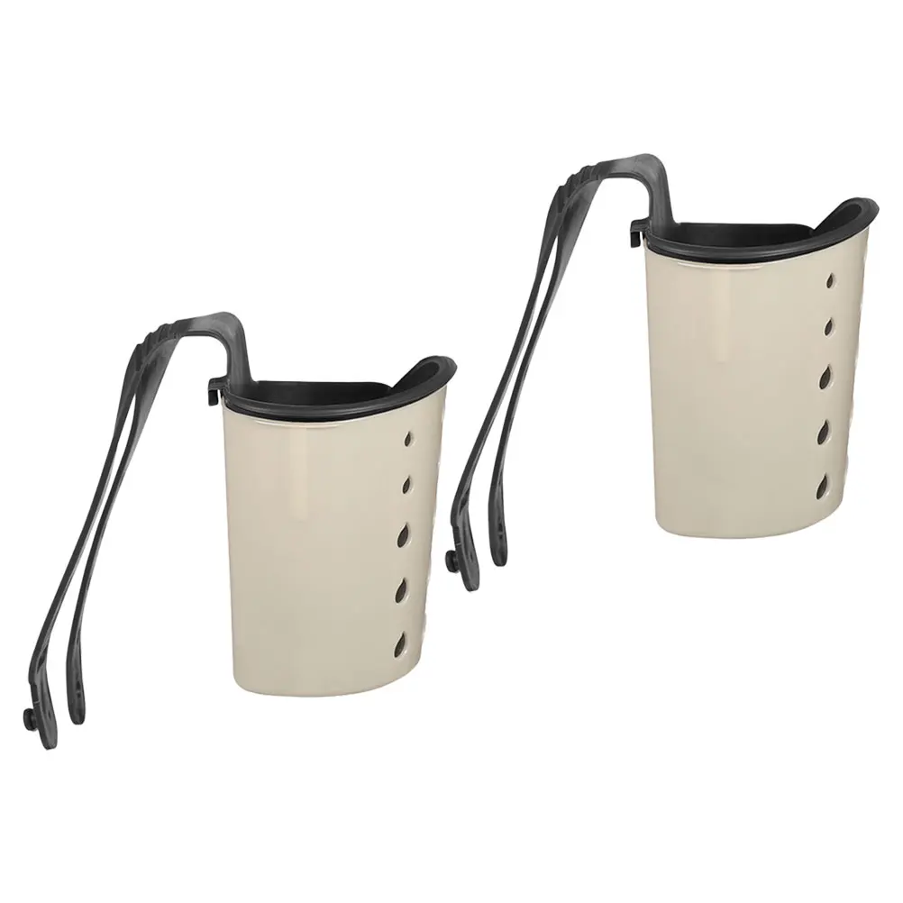 

2pcs Sink Drain Basket Beige Kitchen Storage Rack Sponge Holder Hanging Baskets Corner Strainer Plastic PP Adjustable Water