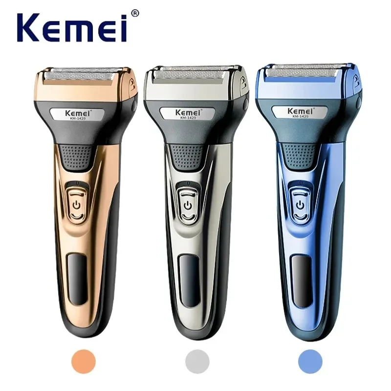 Kemei KM-1429 3in1 grooming kit electric shaver for men beard hair trimmer body nose ear shaving machine face razor rechargeable