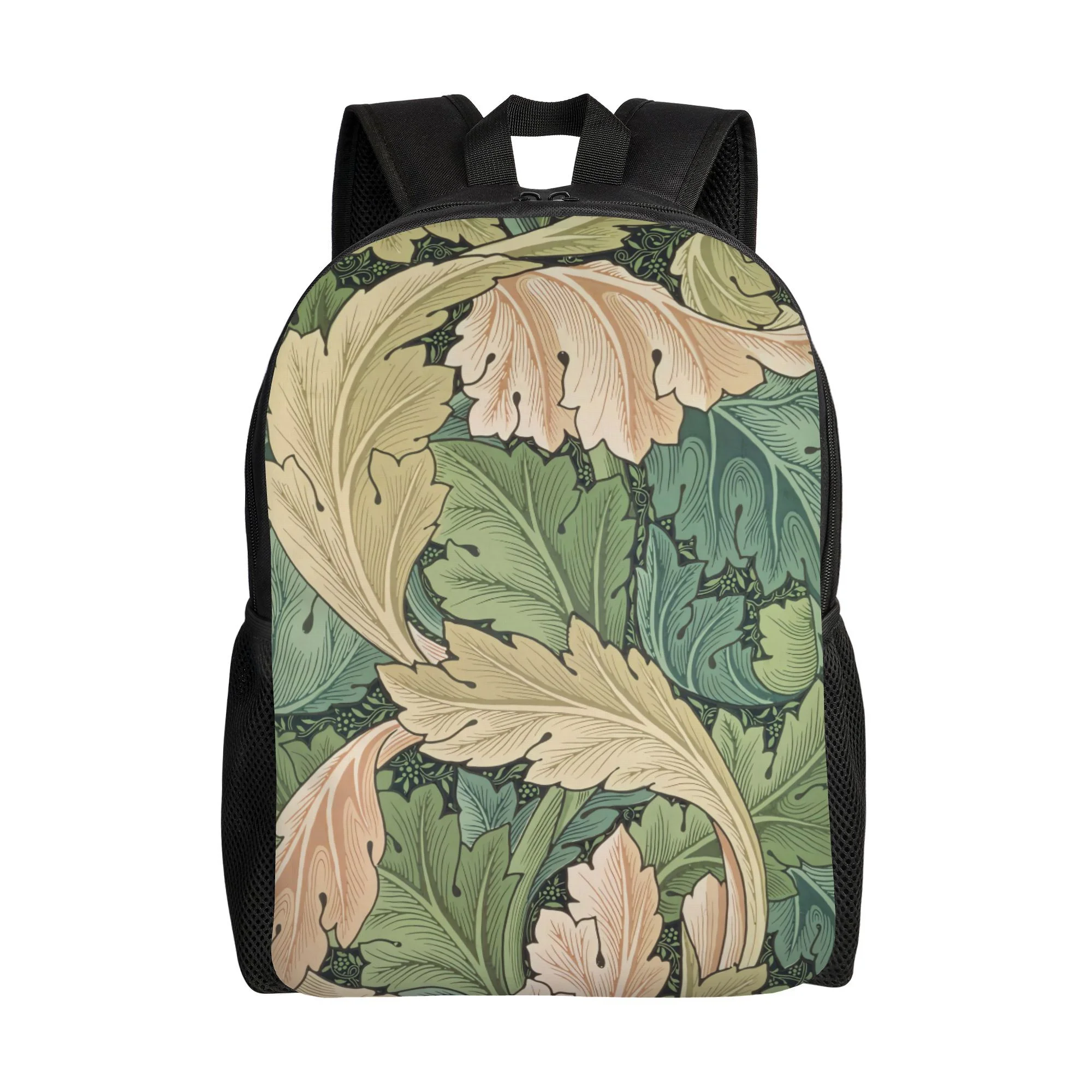 

Men's William Morris Designer Loose Backpack - Main compartment casual bag with signature Morris print for easy storage