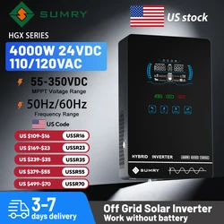 Inversor Solar Híbrido SUMRY de 4000w 24V 140A con Protección Contra Sobrecarga, Inversor Solar de Onda Sinusoidal Pura de 5600W con Cargador Solar MPPT