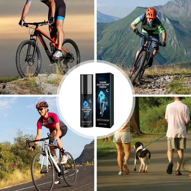 Bright Spray Paint 100ml Bright Spray Paint For Night Riding Long Lasting Reflective Glow Paint For Clothes Bicycles Skateboards