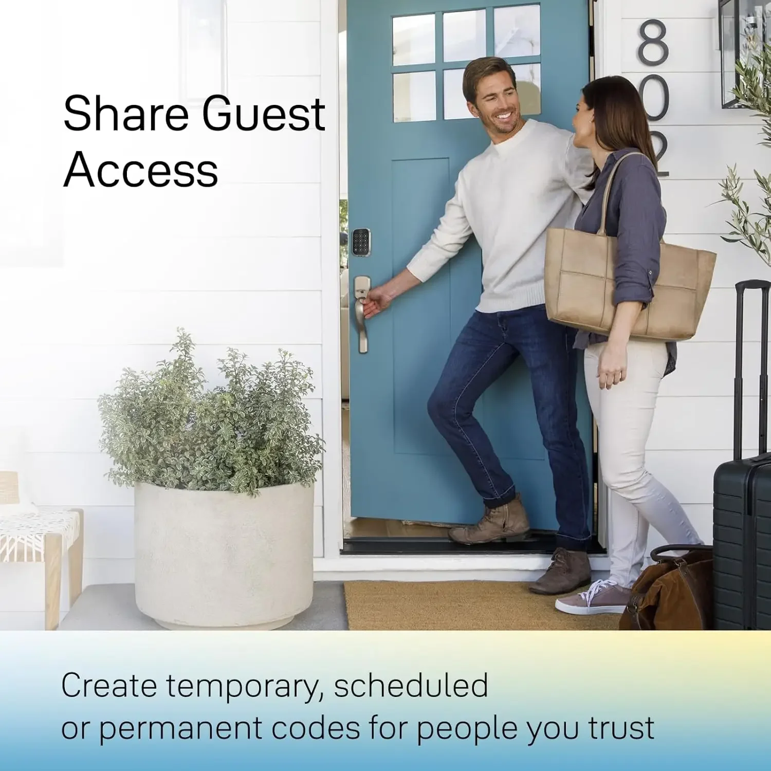 قفل 2 Plus من مفاتيح Apple Home (حكم في الفتح)، أقفال ذكية بدون مفتاح من البرونز المطلي بالزيت مع مدخل رمز لـ Wi-Fi