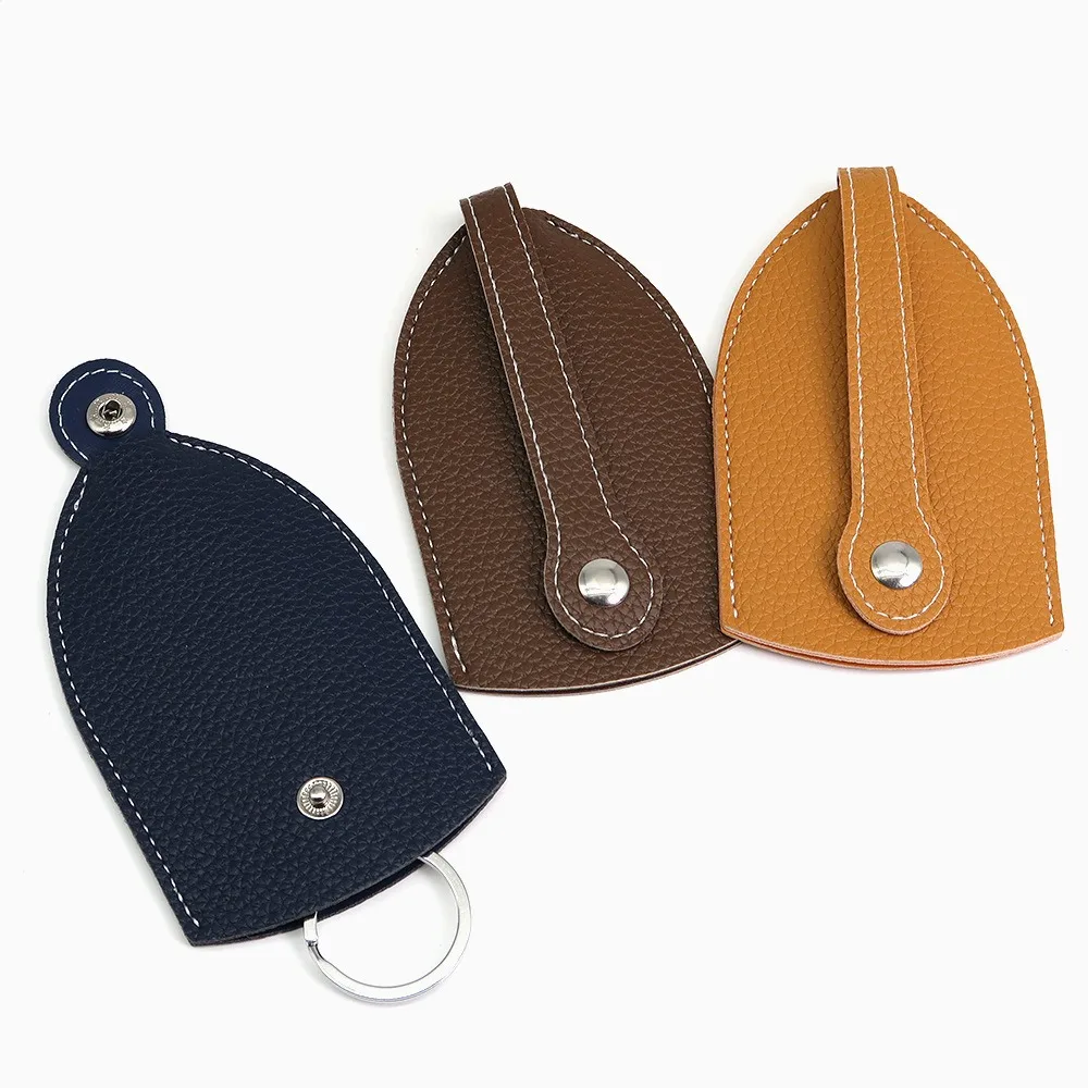 Süße Leder Pull Type Schlüsseltasche Unisex Schlüsselanhänger Tasche Mini Universal Autoschlüsselhalter Hülle Schlüsseletui