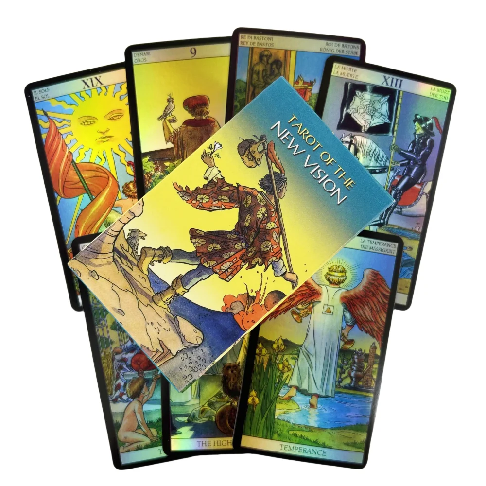 Laser Cards Back Rider Tarot of The New Vision Cards A 78 Deck Oracle English Divination Edition Borad Playing Games With Guide