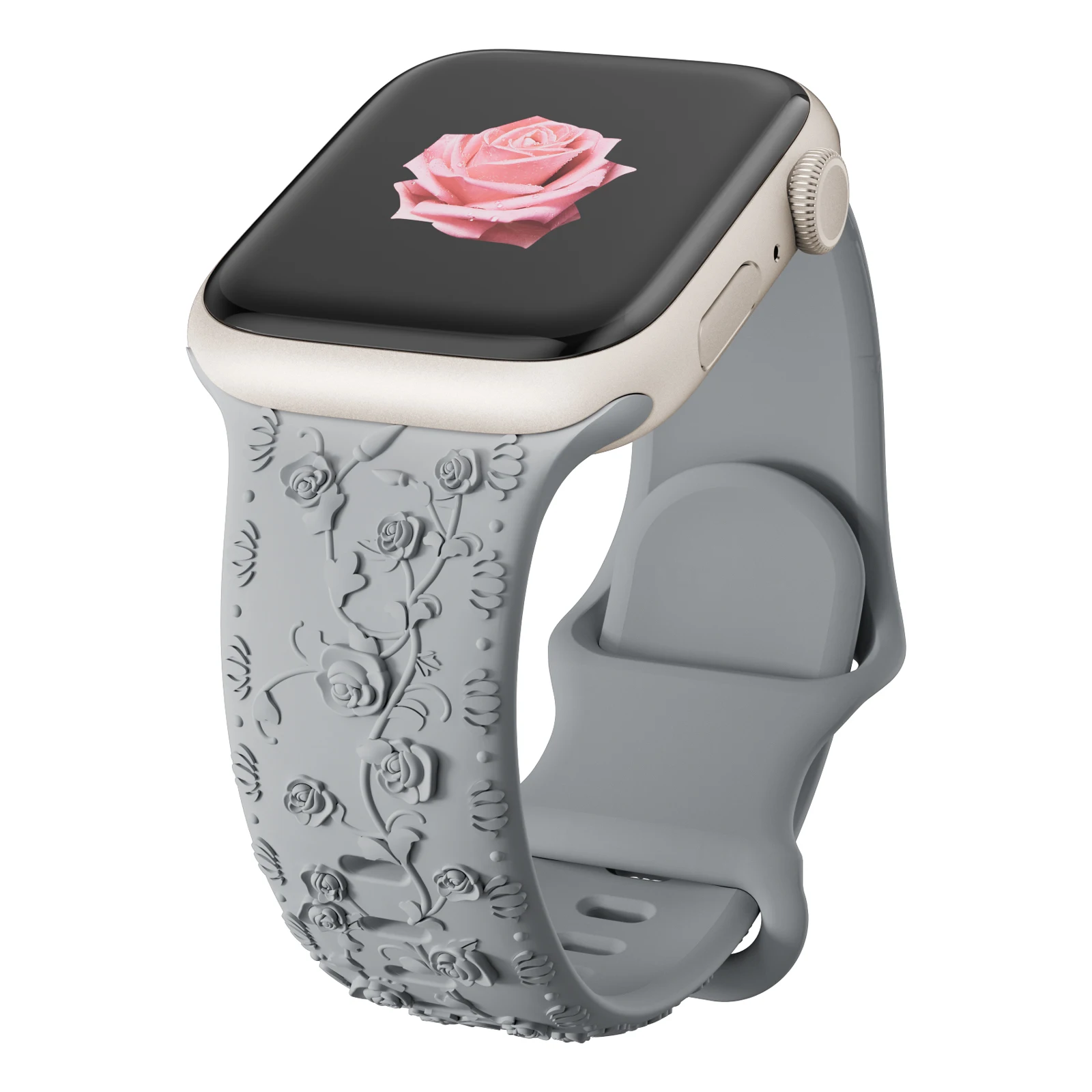 Für Apple Watch Armband 42mm 41 40 45mm 49mm 44mm Blumen-Gravur Armband Correa für iWatch Series 12 11 10 9 7 SE 6 8 Ultra4 – Detail 22