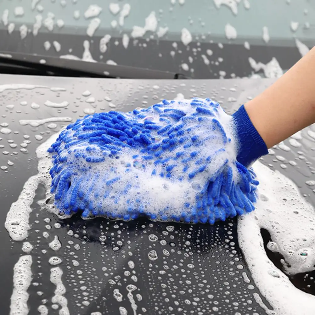 

1Pair Soft Car Cleaning Glove Ultra Soft Mitt Microfiber Madness Wash Mitt Easy To Dry Auto Detailing Car Wash Mitt Car Cleaning