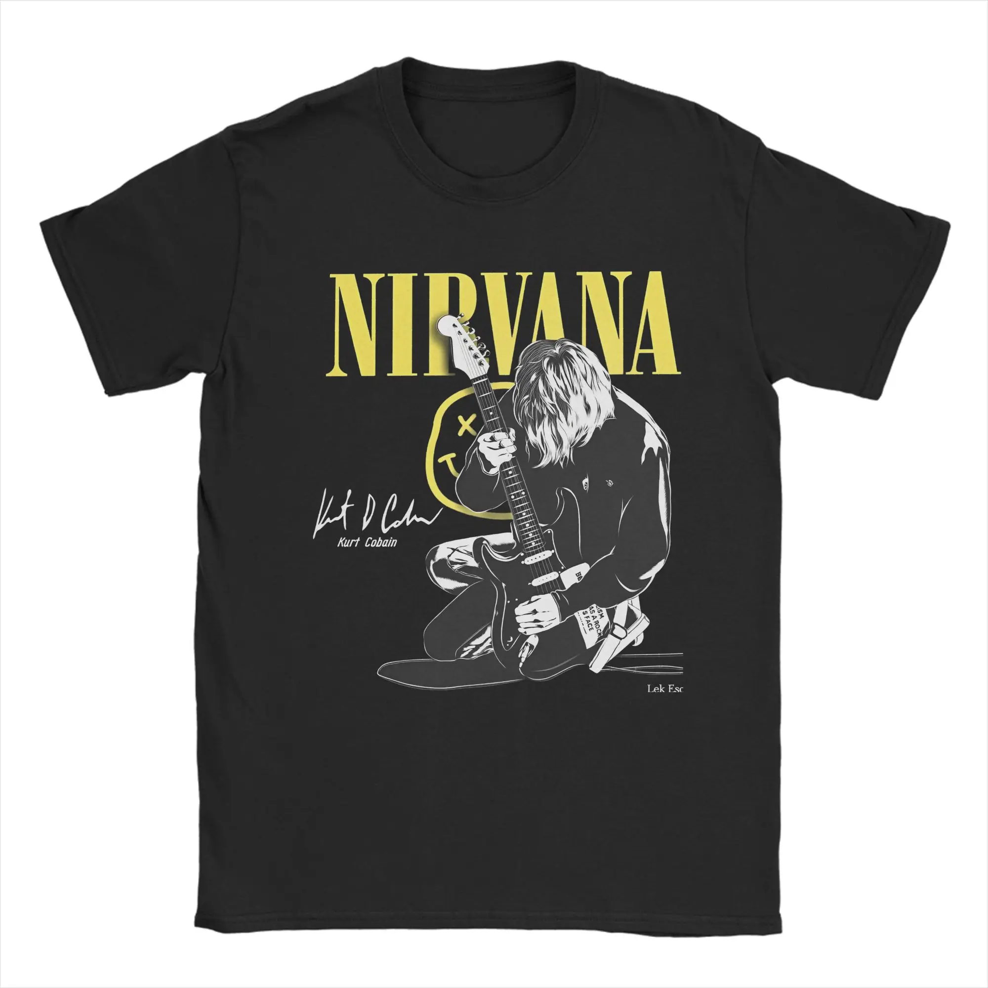 مطبوعة روك نيرفاناس كورت كوبين موسيقى الروك بلايز الرجال القطن قصير الأكمام س الرقبة ملابس الصيف