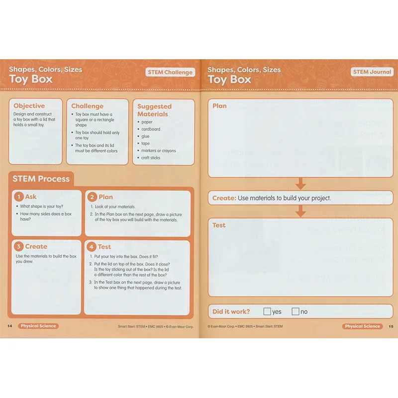 Evan-Moor Smart Start STEM، الصف Pre-K، الذين تتراوح أعمارهم بين 3 4 5 6، الكتاب الإنجليزي 9781629385396 #5