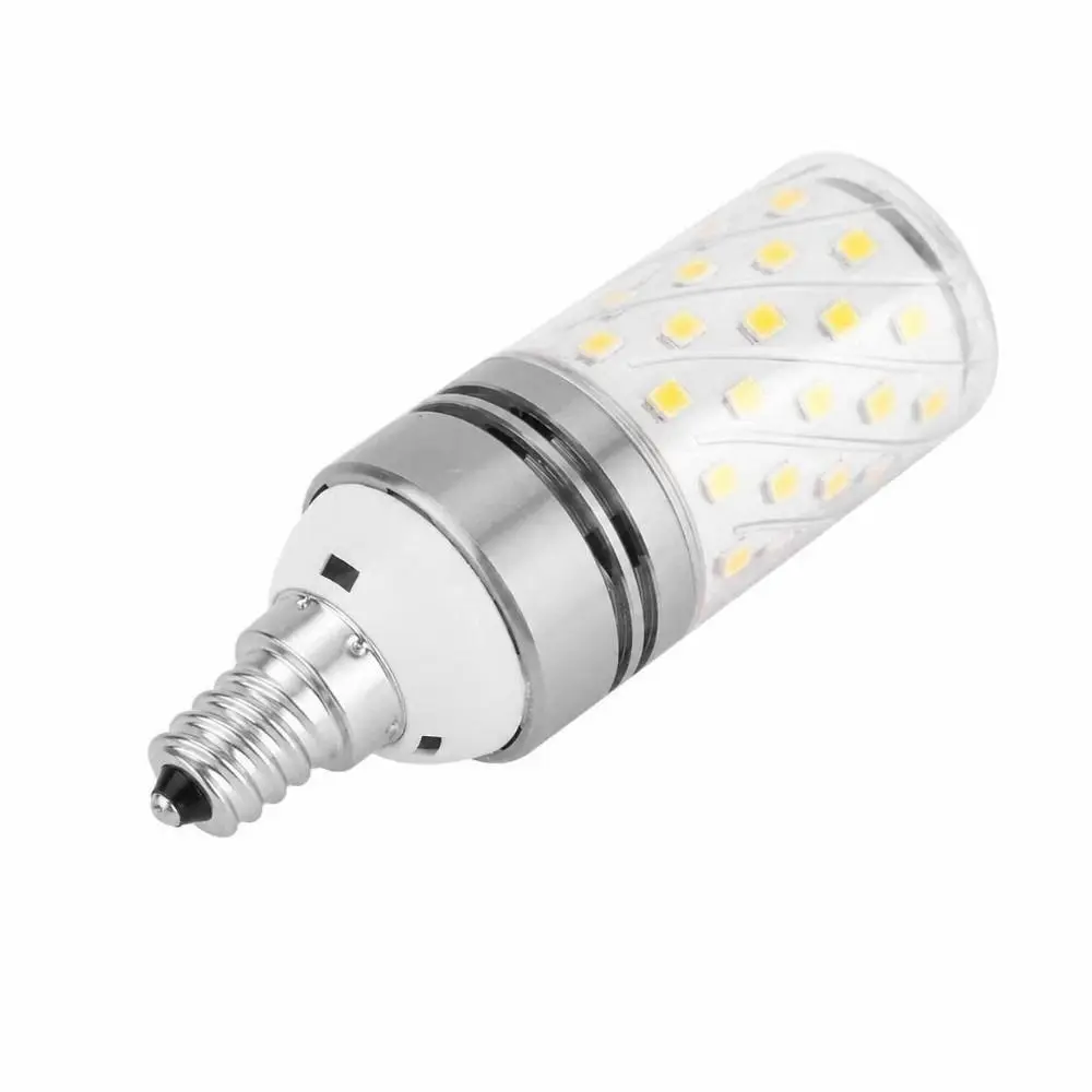 Long Lifespan E12 LED Bulbs 12W AC 85-265V Corn Bulbs 360 Degree Beam Angle Aluminum Alloy Shell LED Chandelier Bulbs Chandelier