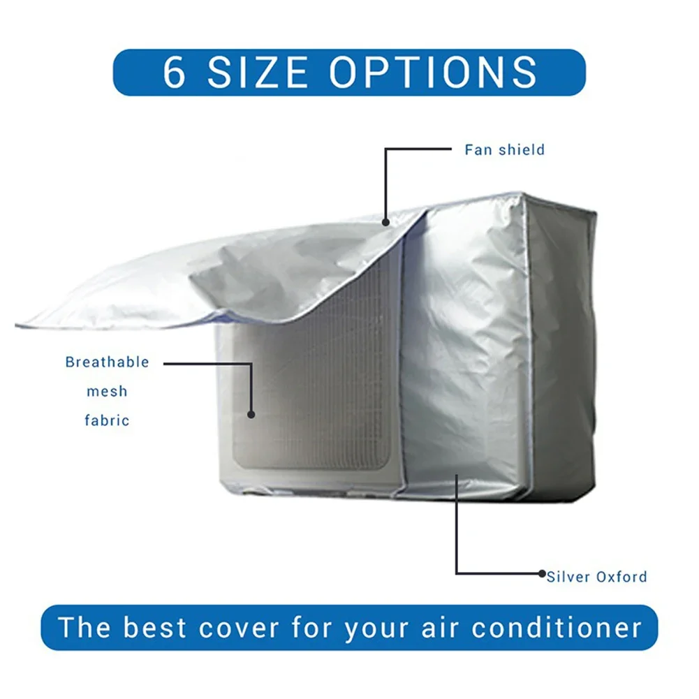 Air Accessories Air Condition Cover Dust Cover Silver Sunscreen Air Conditioner Outer Covers Air Conditioner Protect