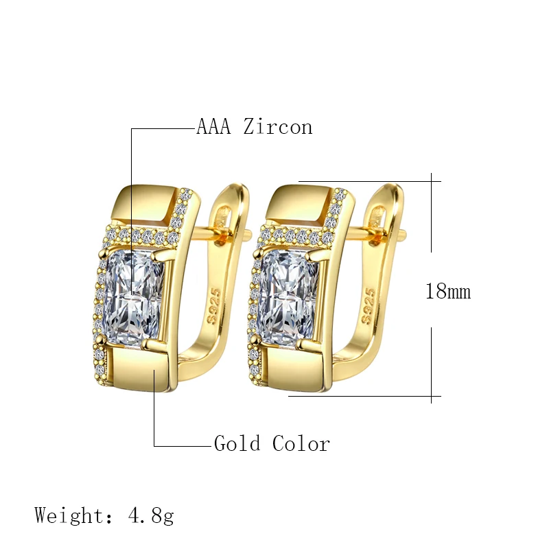 Square Geometric Jewelry Hollow Micro Inlay Zircon Silver Color Drop Earrings for Women Trendy Party Accessories