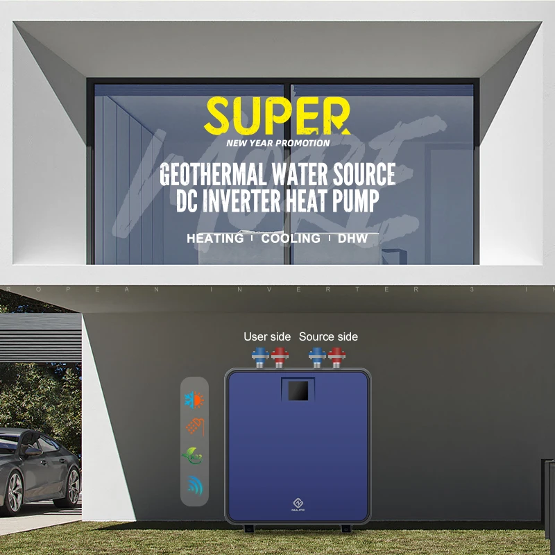 10KW 20KW Geothermal HeatPump Water Heater  Inverter Water Source Heat Pump China